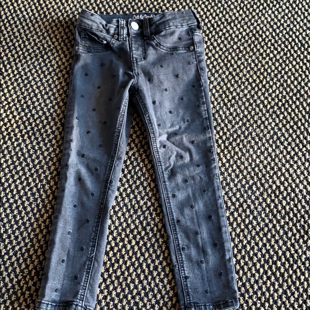 Cat and Jack Black Polkadot Jeggings